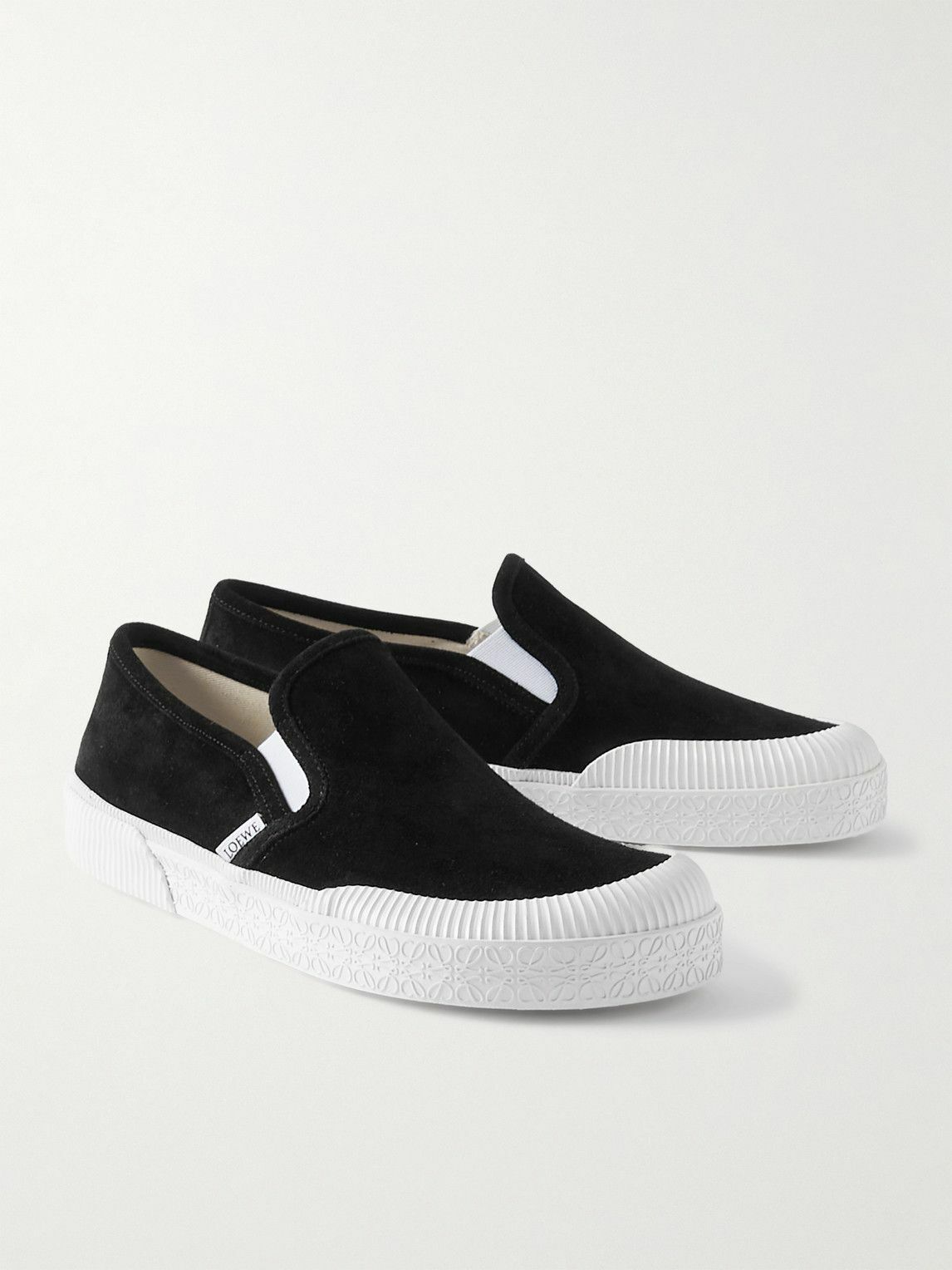 LOEWE - Paula's Ibiza Terra Vulca Suede Slip-On Sneakers - Black