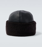 Our Legacy Blizzard shearling and leather hat