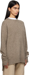 Études Taupe Round Neck Sweater