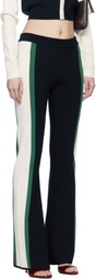 Palm Angels Navy & Off-White Racing Knit Lounge Pants