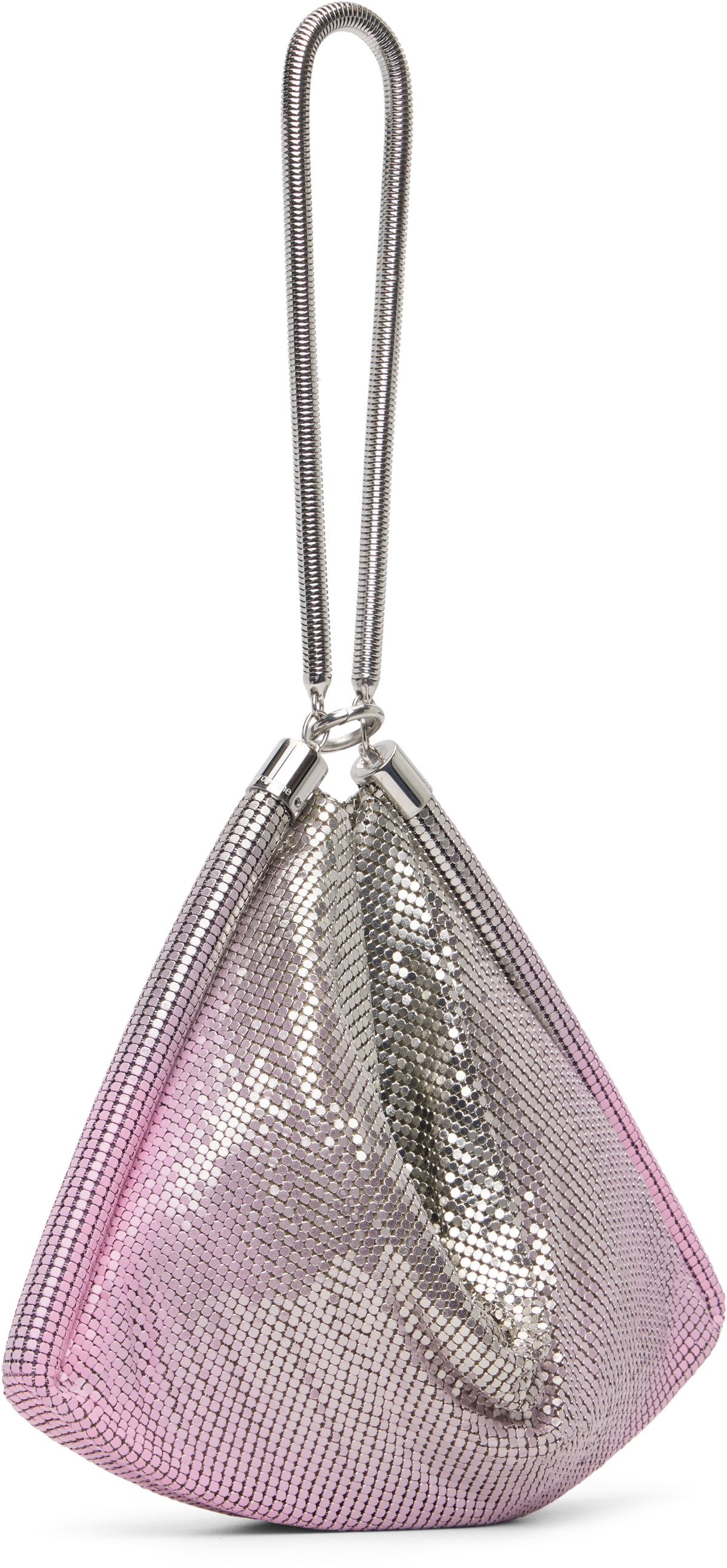 Rabanne Silver & Pink Chainmail Pocket Bag