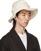 Jil Sander Beige Herringbone Hat