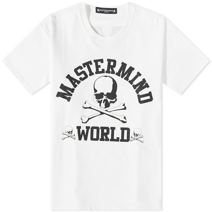 Photo: MASTERMIND WORLD Men's College Logo T-Shirt in White