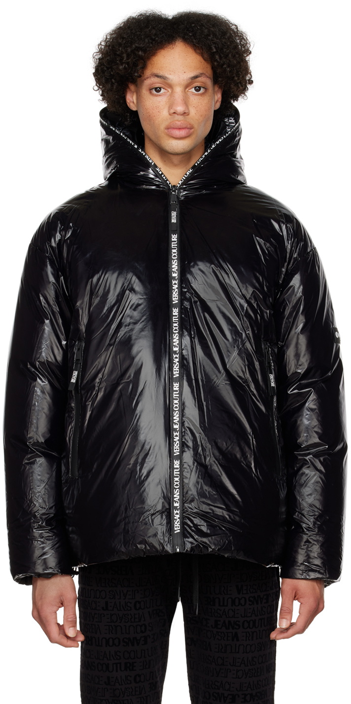 Versace Jeans Couture Plum Glossy Puffer Down Jacket - ShopStyle