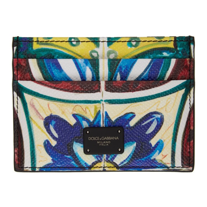 Photo: Dolce and Gabbana Multicolor Maiolica Card Holder