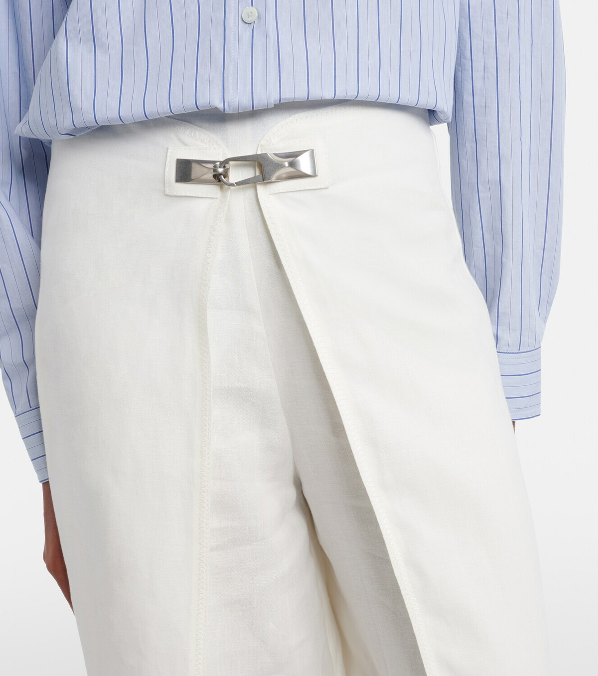 Ralph Lauren Collection Imann pleated linen wide-leg pants