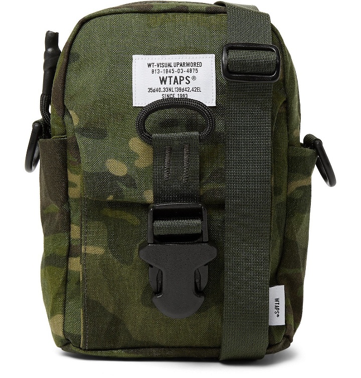 Photo: WTAPS - Reconnaissance Logo-Appliquéd Camouflage-Print X-Pac Messenger Bag - Green