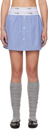 HommeGirls Blue Shirttail Miniskirt