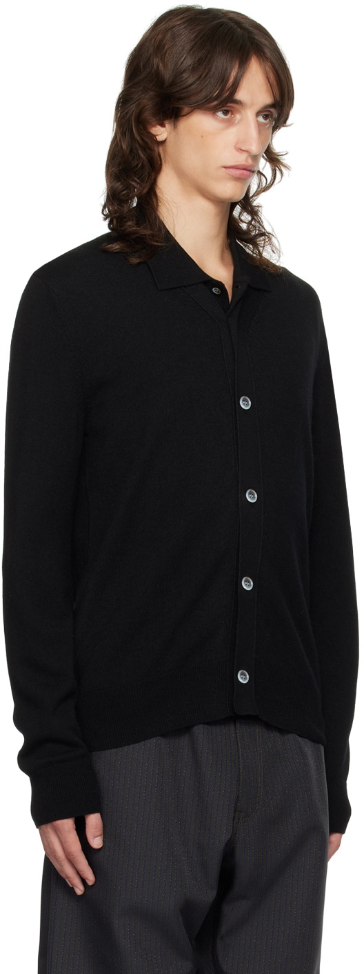 Comme des Garçons Homme Deux Black Buttoned Wool Cardigan