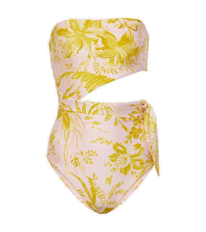 Photo: Zimmermann Golden Scarf cut-out floral swimsuit