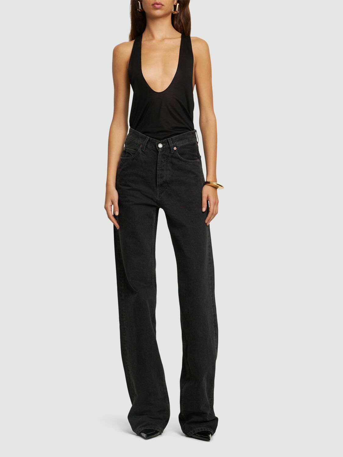 【Saint Laurent】 'V' jeans デニム Saint Laurent Denim V-Waist Jeans in Blue | Lyst