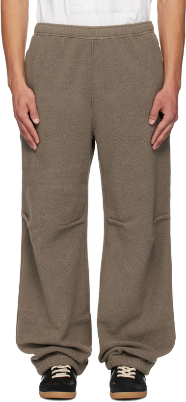 Photo: MM6 Maison Margiela Taupe Sherpa Fleece Sweatpants
