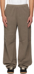 MM6 Maison Margiela Taupe Sherpa Fleece Sweatpants