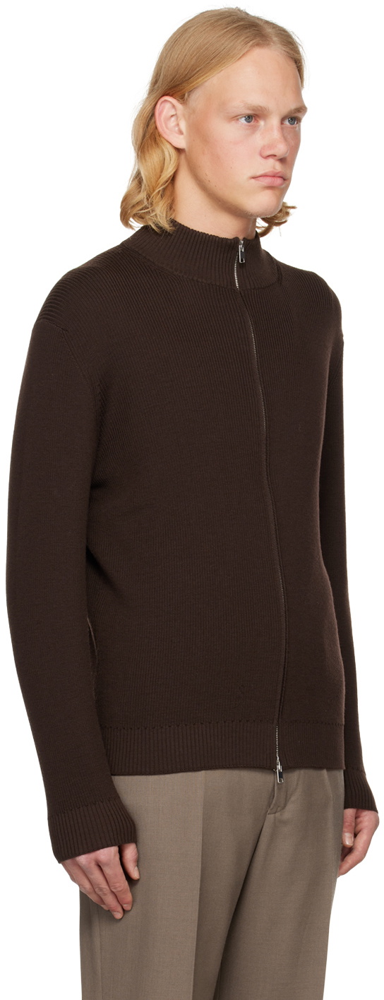 Sweaters Second Base Second/Layer Brown Zip Sweater Second/Layer
