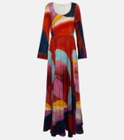 Chloe - Printed silk maxi dress