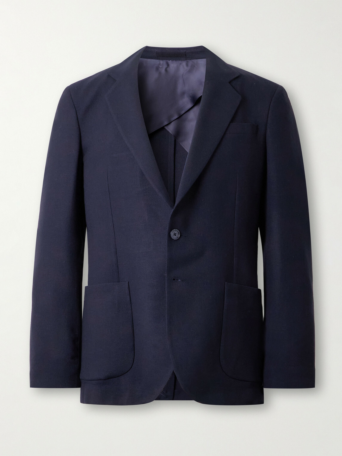 Orlebar Brown - Garret Unstructured Virgin Wool-Piqué Blazer - Blue