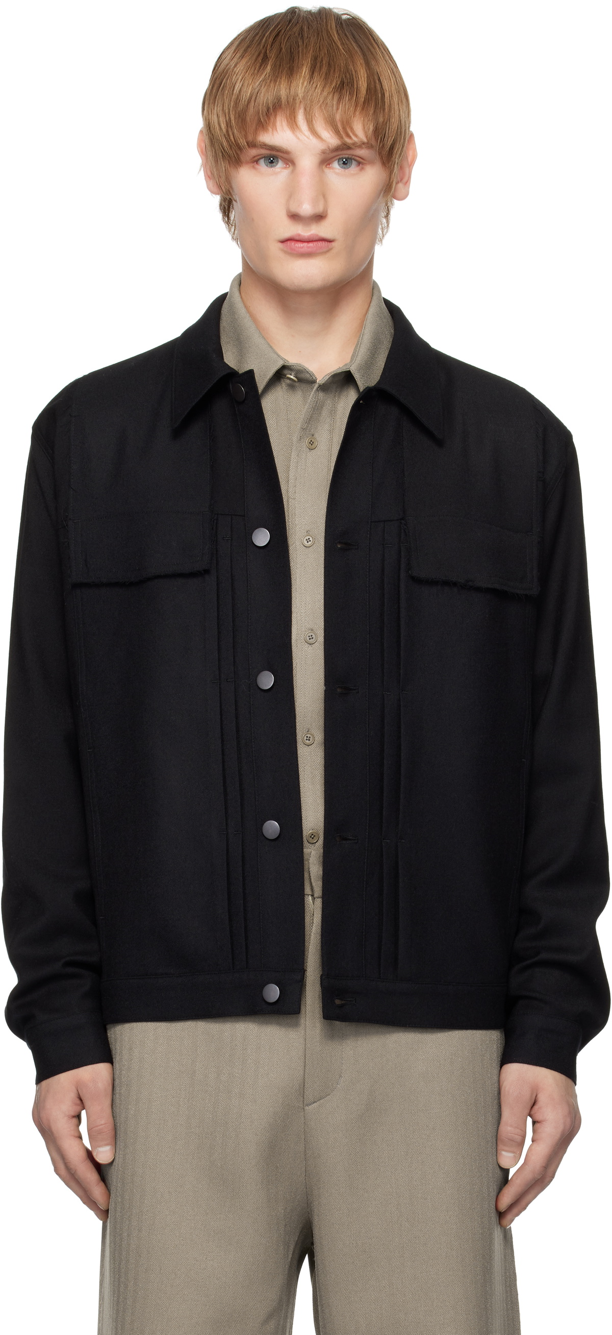 Youth Black Trucker Jacket