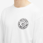 Good Morning Tapes Men's Spiral Logo Long Sleeve T-Shirt in White