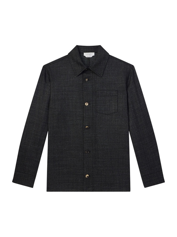 Photo: Gabriela Hearst - Drew Wool and Silk-Blend Overshirt - Gray