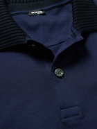 Kiton - Cotton-Piqué Polo Shirt - Blue