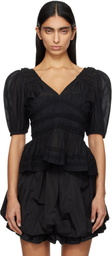 SEA NY Black Nomi Blouse