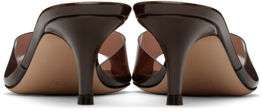 Gianvito Rossi Brown Elle 55 Mules