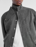 Rick Owens - Padded Washed Cotton-Canvas Coat - Gray