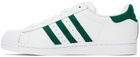 adidas Originals Off-White & Green Superstar Sneakers