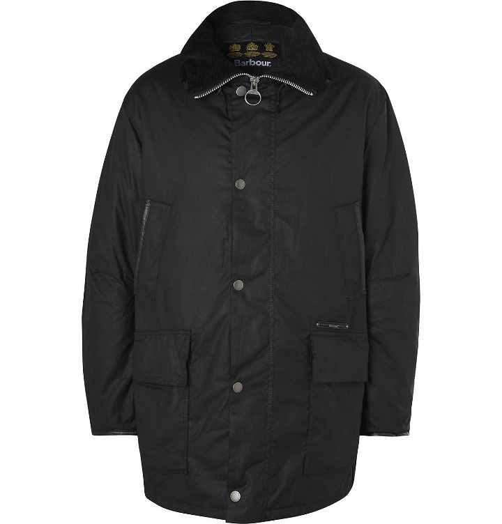 Photo: Barbour Gold Standard - Supa-Hunting Padded Waxed-Cotton Jacket - Black