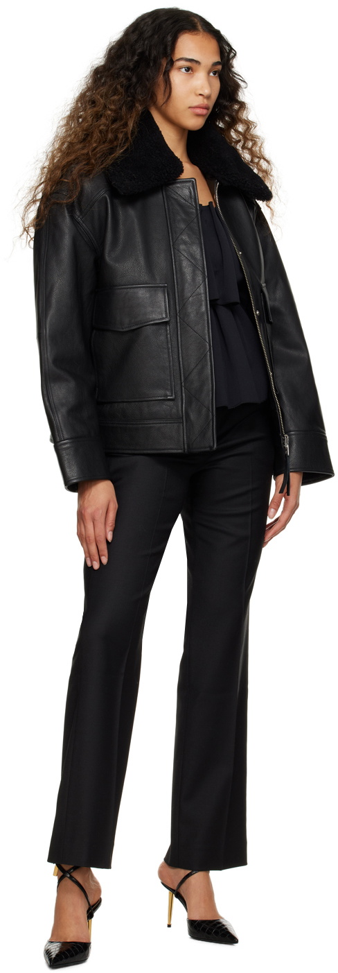 House of Dagmar Black Sculpted Blouse