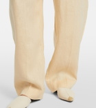Posse Rio pleated linen barrel-leg pants