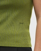 ØLÅF RETRO LOGO RIBBED TANK TOP Green Womens Tops & Tank
