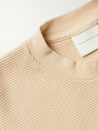 Museum Of Peace & Quiet - Woodmark Logo-Embroidered Waffle-Knit Cotton T-Shirt - Neutrals