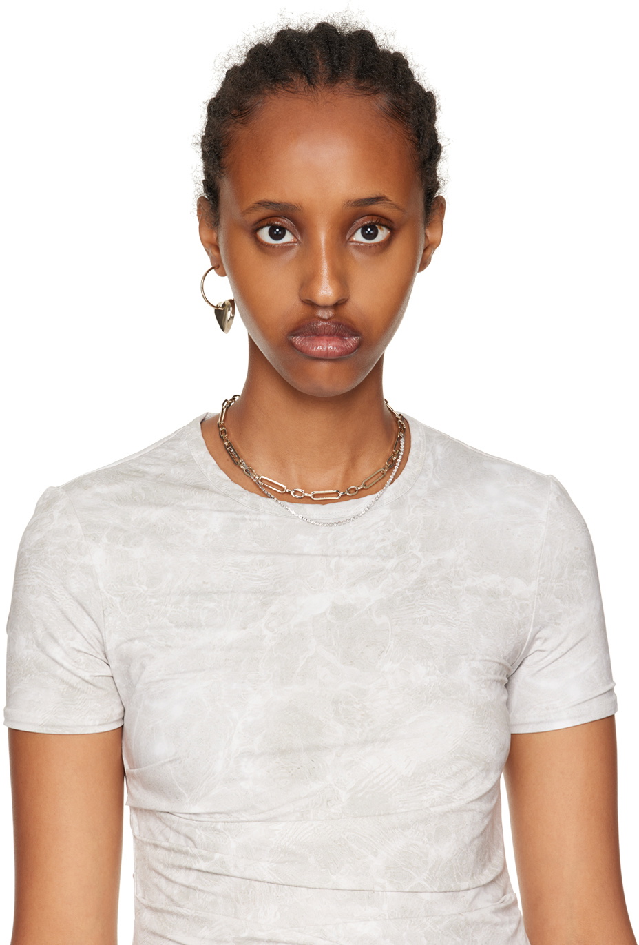 Justine Clenquet SSENSE Exclusive Gold Donnie Single Earring