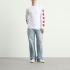 Comme des Garçons Play Red Heart Long Sleeve T-Shirt in White
