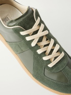 Maison Margiela - Replica Suede-Trimmed Leather Sneakers - Green