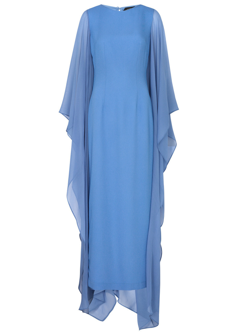 blue crepe de chine dress Joseph Bolero Silk Crepe de Chine Dress - Size 34 - Blue