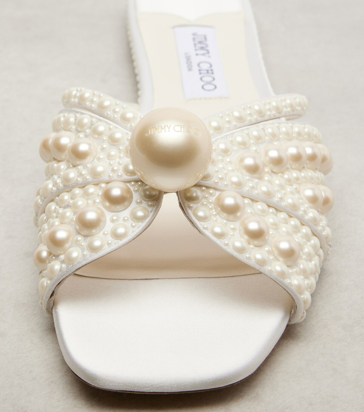 Jimmy Choo Siva embellished satin slides