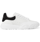 Alexander McQueen - Exaggerated-Sole Suede-Trimmed Leather Sneakers - White