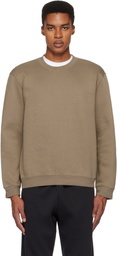 SKIMS Taupe Fleece Lounge Classic Crewneck Sweatshirt