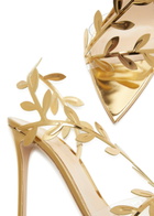 Gianvito Rossi Flavia 105 Metallic Leather Sandals Gold