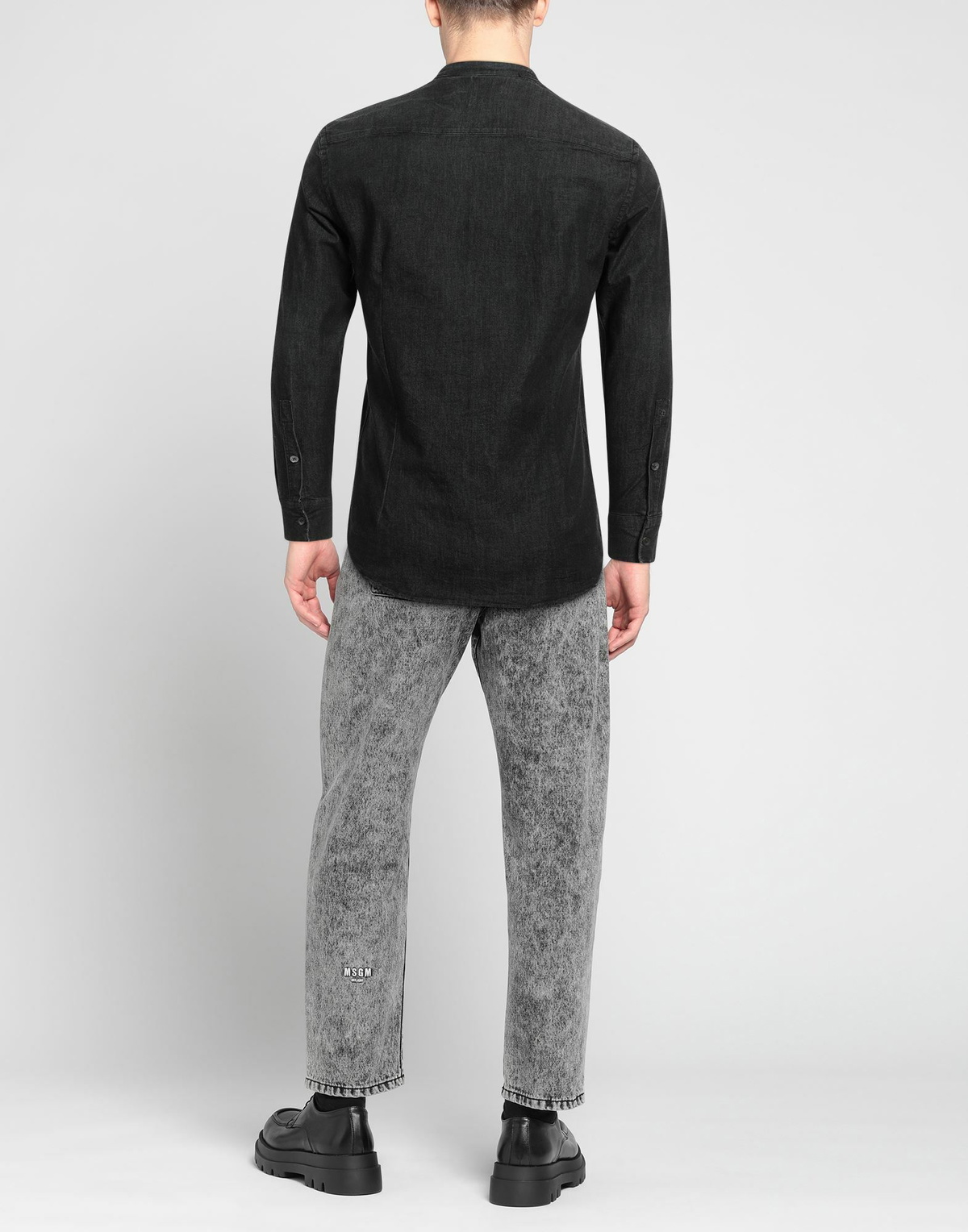 Dondup Mens Denim shirt Charcoal