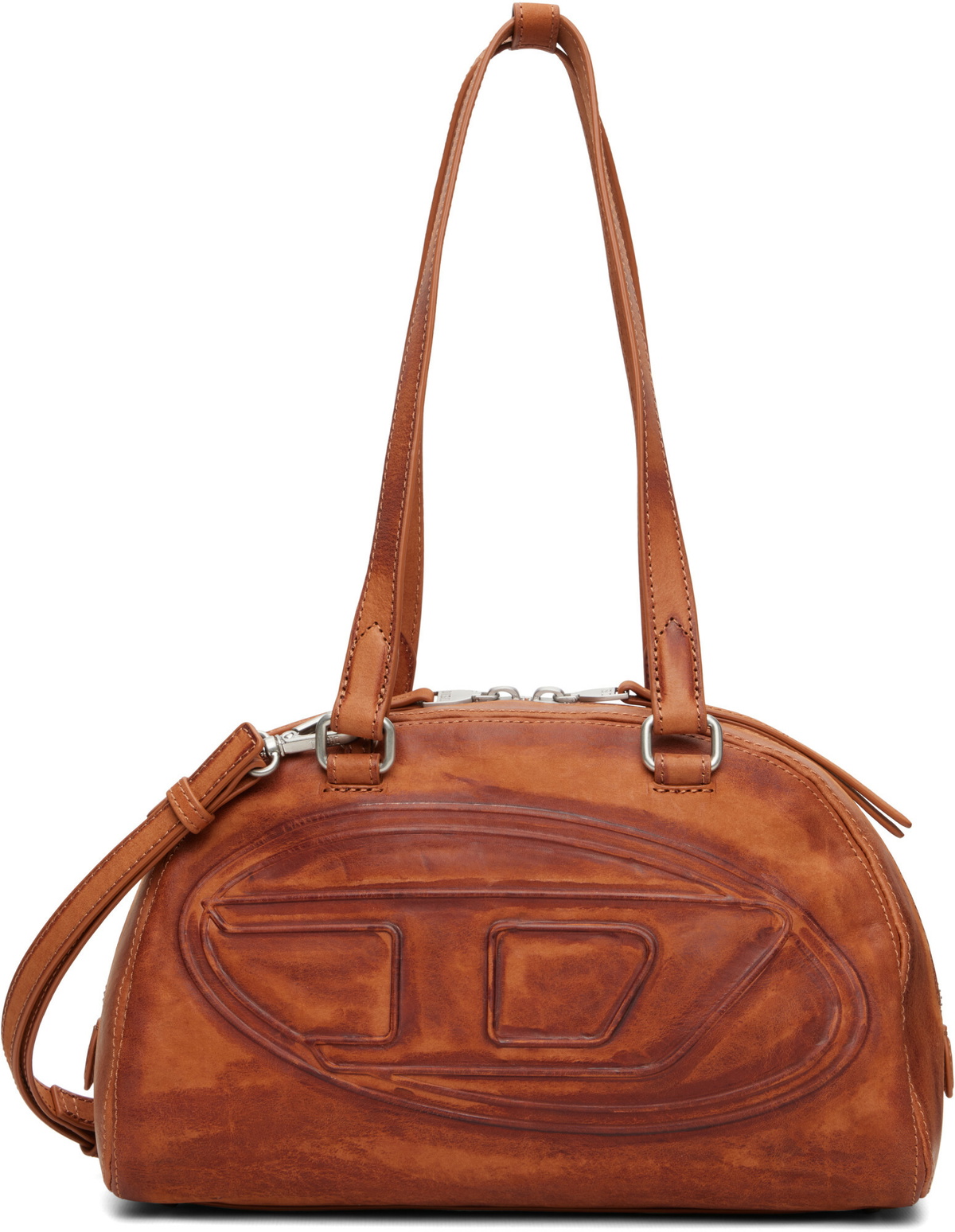 Diesel Brown 1DR Dome Soft Shoulder Bag