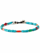 Peyote Bird - Calypso Silver and Cord Multi-Stone Bracelet