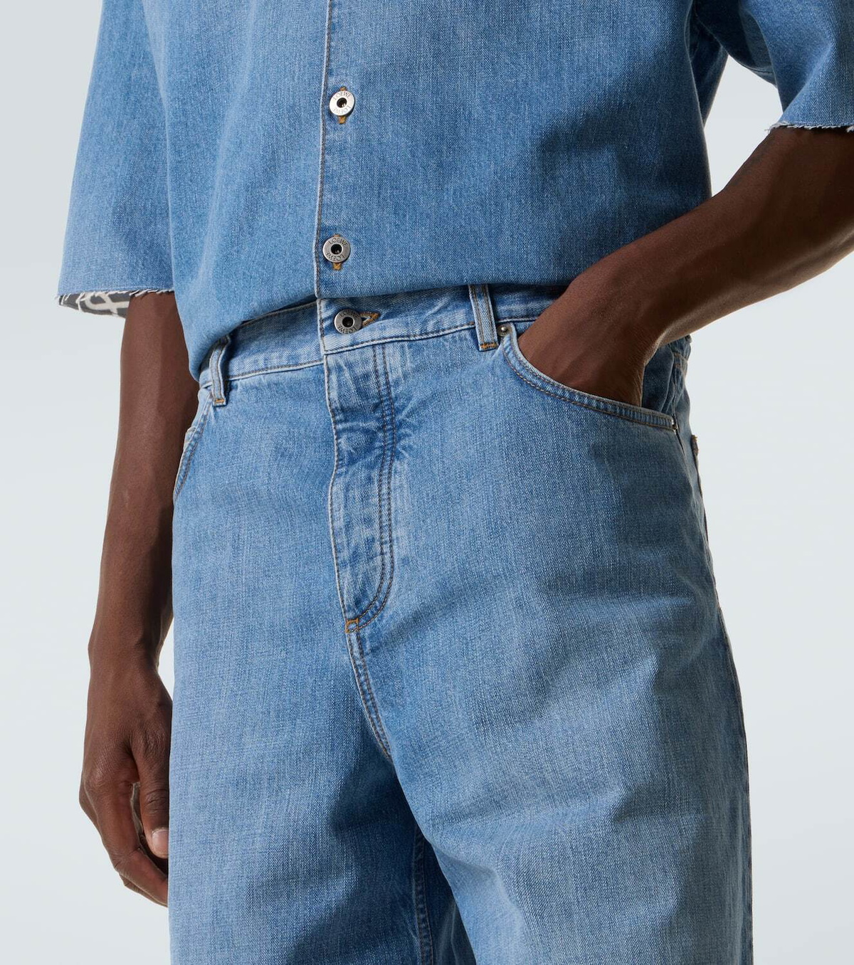 Loewe Anagram denim shorts