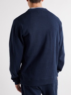 Oliver Spencer Loungewear - Ribbed Recycled Cotton-Jersey Sweatshirt - Blue