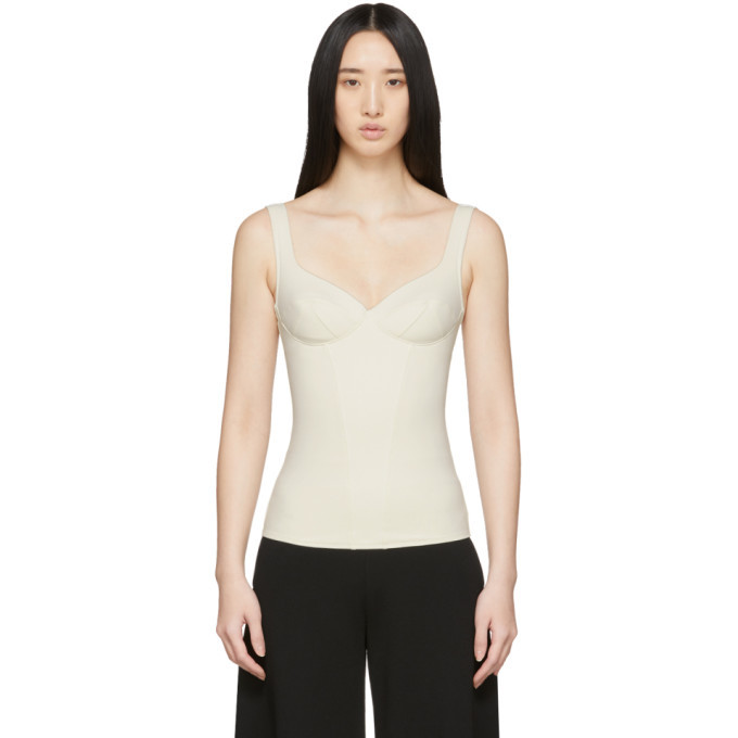 Ernest Leoty Off-White Jade Tank Top
