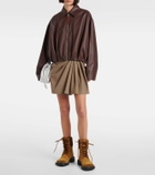 Loewe Gathered leather jacket
