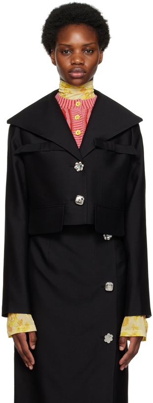 Photo: MINJUKIM Black Bojagi Jacket