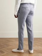 Canali - Kei Slim-Fit Linen and Wool-Blend Suit Trousers - Blue
